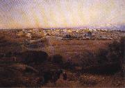 Gustav Bauernfeind Jerusalem from the Mount of Olives. Germany oil painting artist